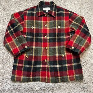 Jones New York Red and Black Plaid Jacket